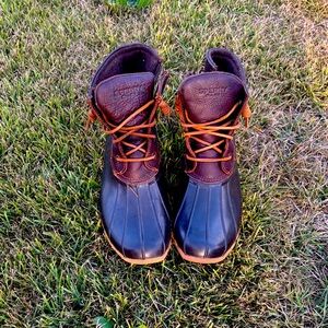 Sperry  Women’s  Black and Brown Rain Boots